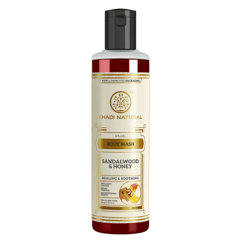 Гель для душа Сандаловое дерево и Мед Кхади (Khadi Herbal Body Wash Sandalwood and Honey) 210 мл