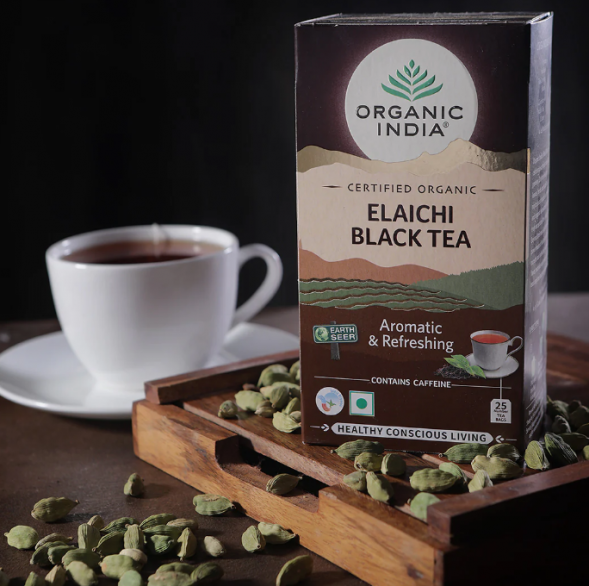 Чай черный с кардамоном Органик Индия (Elaichi Black Tea Organic India) 25 пакетиков
