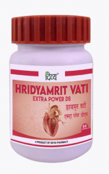Хридьямрит Вати ДС при сердечно-сосудистых заболеваниях Дивья (Hridyamrit Extra Powder DS Divya Patanjali) 80 таб