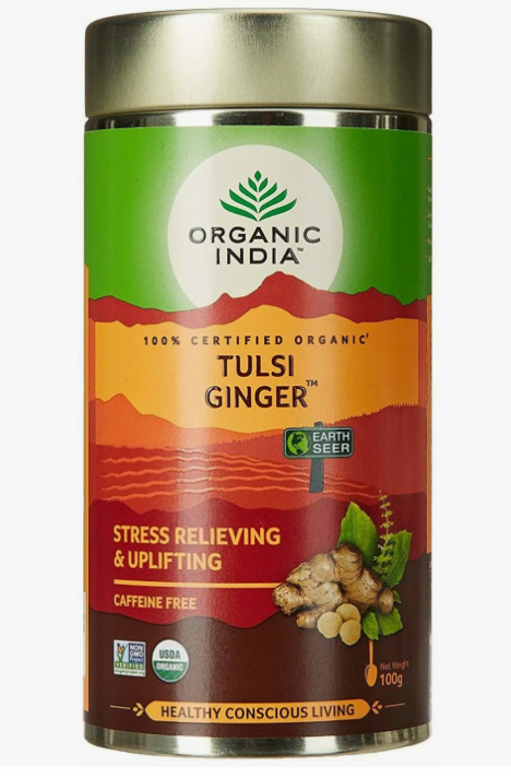 Чай Тулси с Имбирем Органик Индия банка (Tulsi Ginger Organic India) 100 г