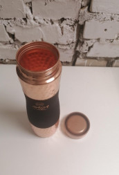 Медная бутылка Сага (Copper water Bottle CURVED SILK CHERRY Saga) 1000 мл