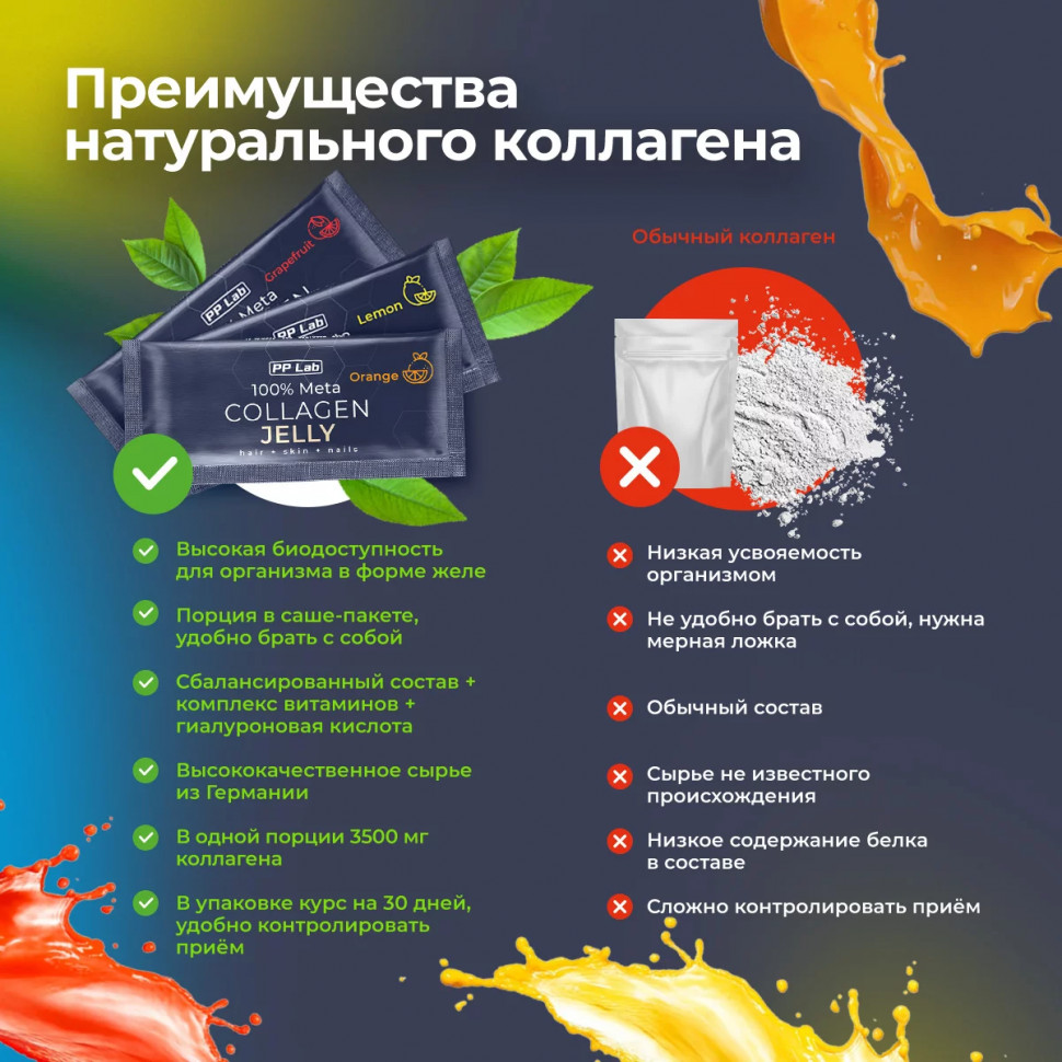 Коллаген натуральный в желе витамины и гиалуроновая кислота вкус ...