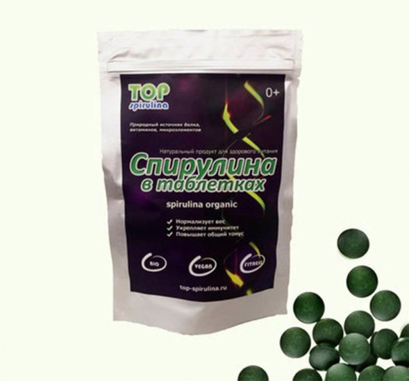 Спирулина органик в таблетках (Spirulina Топ спирулина) 250 г / 500 табл