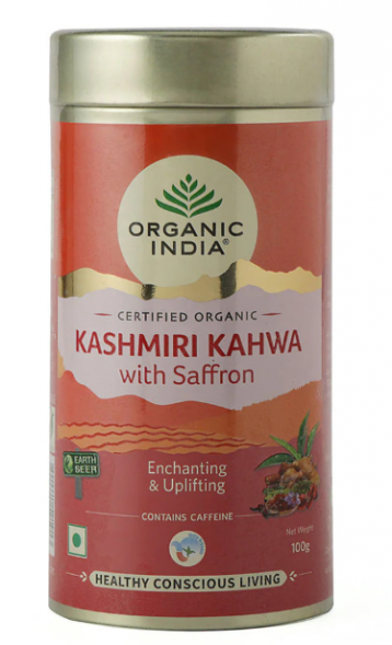 Травяной чай Кашмири Кахва с шафраном Органик Индия (Kashmiri Kahwa with Saffron Organic India) 100 г