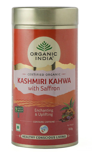 Травяной чай Кашмири Кахва с шафраном Органик Индия (Kashmiri Kahwa with Saffron Organic India) 100 г
