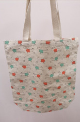 Сумка шоппер Пес сладкоежка натуральный хлопок Индия 40 х 37 см