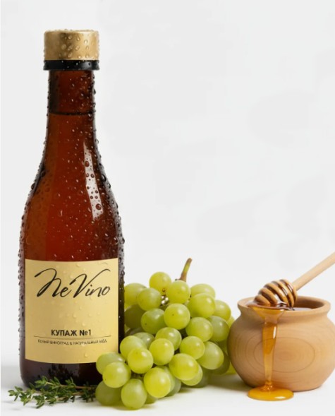 НеВино безалкогольное Купаж № 1 Белый виноград и натуральный мед (Nevino) 200 мл