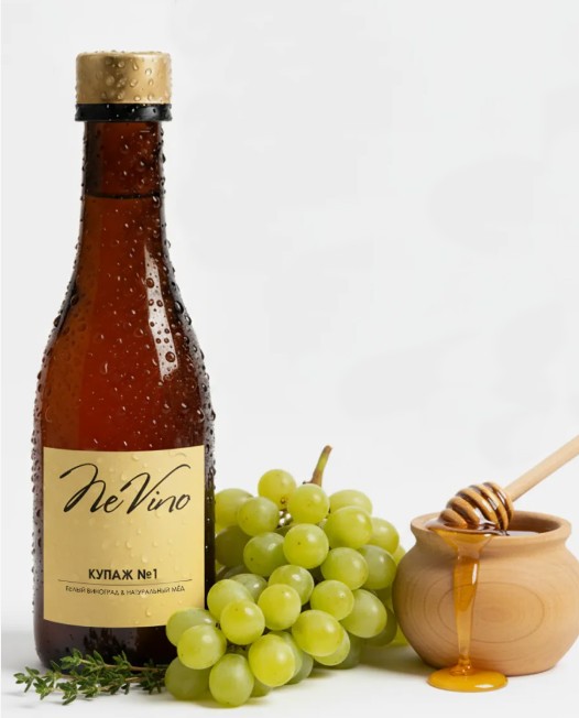 НеВино безалкогольное Купаж № 1 Белый виноград и натуральный мед (Nevino) 200 мл