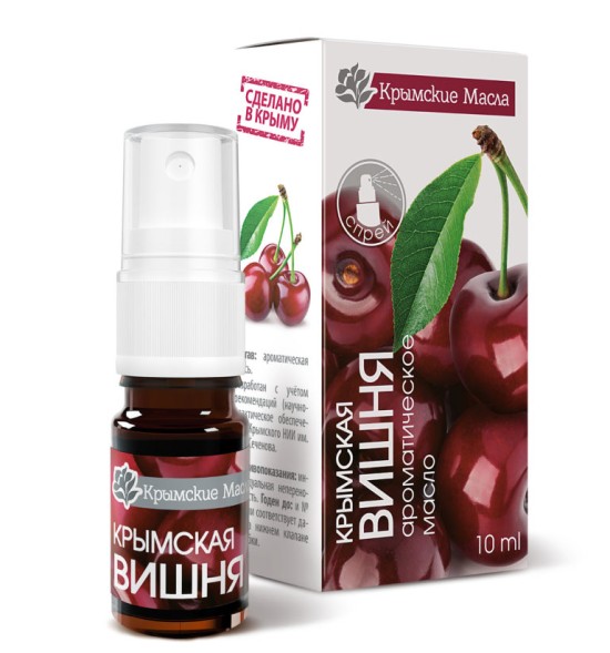 УЦЕНКА! Ароматическое масло Вишня спрей СРОК ДО 07.2026 (Крымские масла) 10 мл