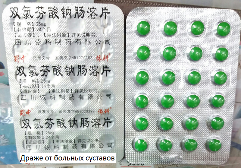 Таблетки китайские для суставов инструкция