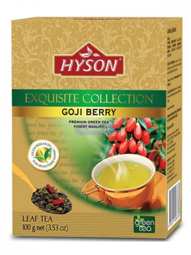 Чай цейлонский зеленый  листовой Ягоды годжи (Ceylon Tea leaf green Goji Berry Hyson) 100 г — 