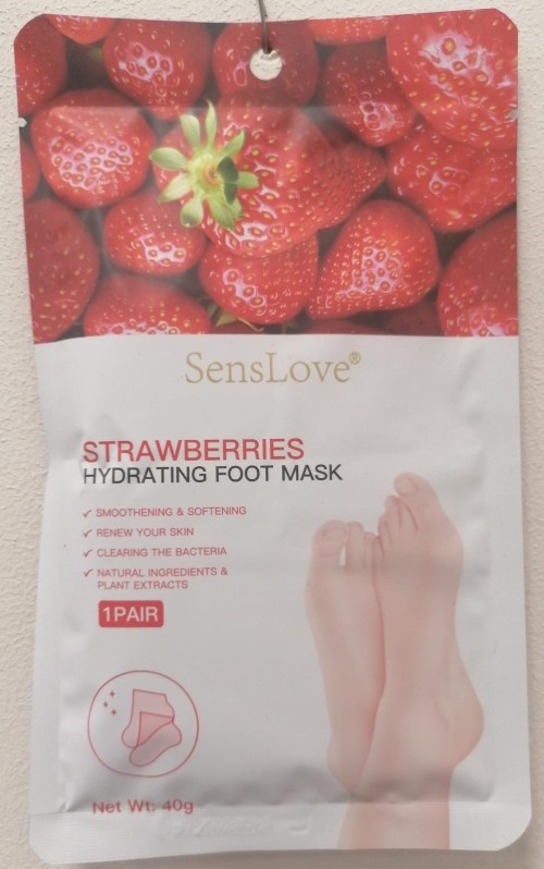 Маска для ног увлажняющая Клубника (Foot Mask Hydrating Strawberry SensLove) 2 шт