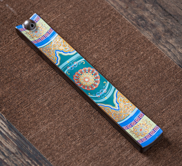 Подставка для благовоний керамическая Этническая эмаль 22,5 см