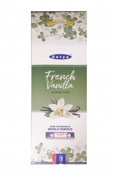 Благовония без угля Французская Ваниль шестигранник Сатья (French Vanilla Charcoal free Satya) 20 шт