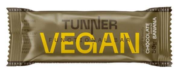 Функциональный батончик Веган со вкусом Банан в шоколаде (Functional Bar Vegan Chocolate Banana Tunner) 50 г