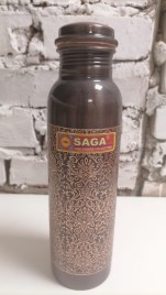 Медная бутылка Сага (Copper water Bottle MAT ANTIQUE EMBOSSED Saga) 1000 мл