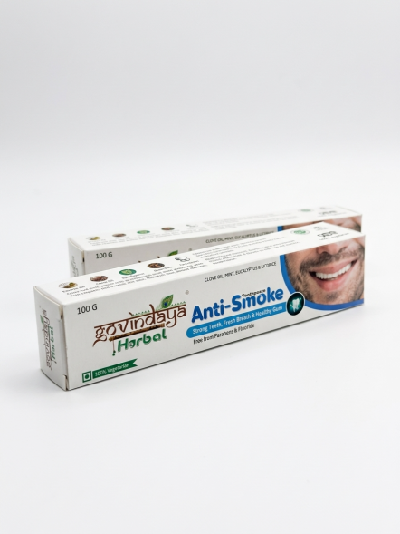 Зубная паста Для курильщиков Говиндая (Anti-smoke toothpaste Govindaya) 100 г