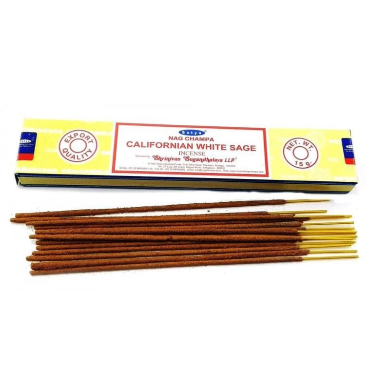 Благовония Калифорнийский Белый Шалфей Сатья (Satya NAG CHAMPA Californian WHITE SAGE) 15 г
