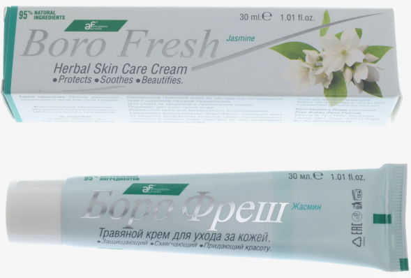 Травяной крем для кожи с Жасмином Боро Фреш (Herbal skin care cream Jasmine Boro Fresh) 30 мл