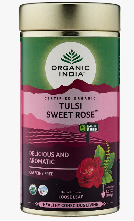Чай Тулси Сладкая Роза Органик Индия (Tulsi Sweet Rose Organic India) 100 г