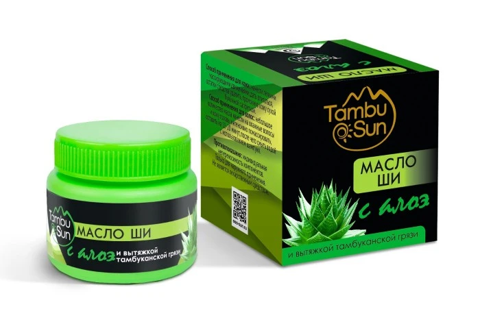 Масло Ши для лица с маслом алоэ вера и вытяжкой тамбуканской грязи (TambuSun) 50 мл