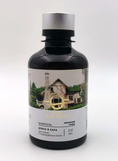 Шампунь Абхазские травы, длина и сила для тонких и поврежденных волос (Солнце Абхазии) 200 мл