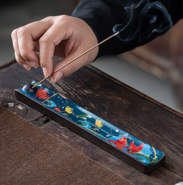 Подставка для благовоний керамическая Рыба сом 22,5 см