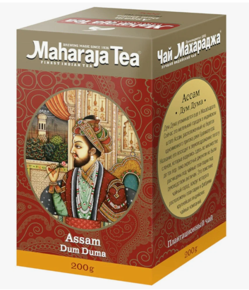 Чай черный индийский листовой Ассам Дум Дума Махараджа (Maharaja Black Assam Dum Duma Tea) 200 г