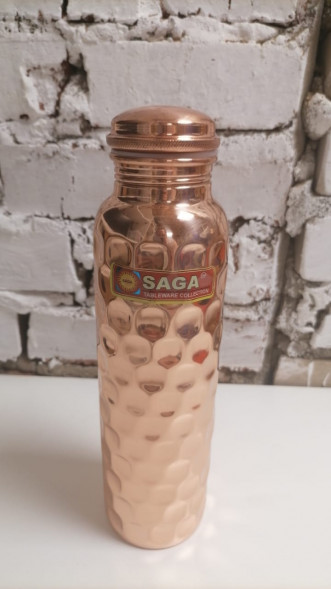 Медная бутылка Сага (Copper water Bottle Diamond Saga) 1000 мл