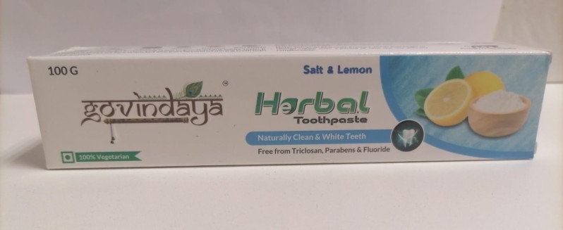 Зубная паста Соль и Лимон Говиндая (Salt and Lemon toothpaste Govindaya) 100 г
