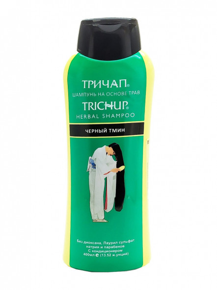 Шампунь с черным тмином Питание и защита Тричуп Васу ОАЭ (Trichup Herbal Shampoo Black Seed Vasu) 400 мл