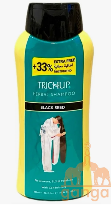 Шампунь с Черным тмином питание и защита Тричуп Васу ОАЭ (Trichup Herbal Shampoo Black Seed Vasu) 400 мл + 132 мл
