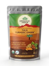 Чай Тулси с куркумой и имбирем Органик Индия (Tulsi Turmeric Ginger Organic India) 100 г