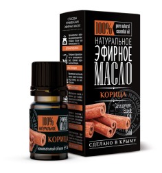 УЦЕНКА! Эфирное натуральное масло Корица Крымские масла СРОК ДО 11.2026 (Cinnamon Bark Oil) 5 мл