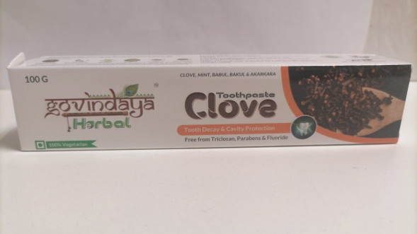 Зубная паста Гвоздика Говиндая (Clove toothpaste Govindaya) 100 г