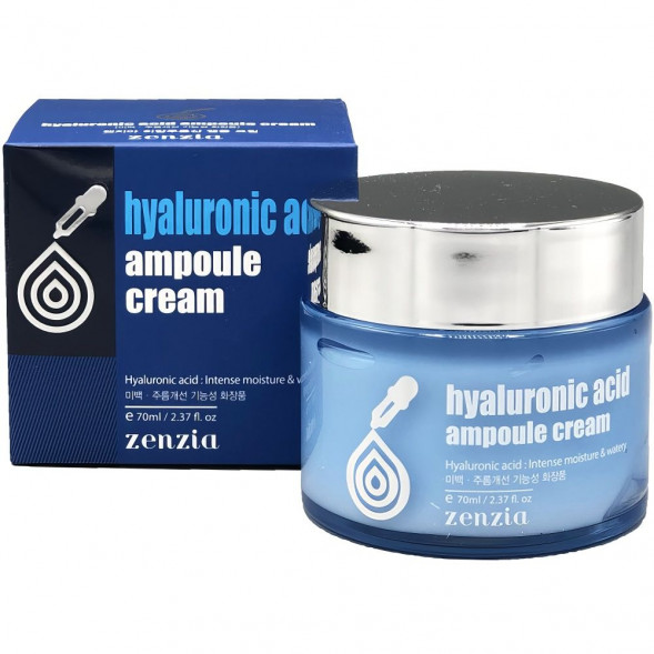 Крем для лица ампульный с гиалуроновой кислотой (Ampoule Cream Hyaluronic Acid Zenzia) 70 мл