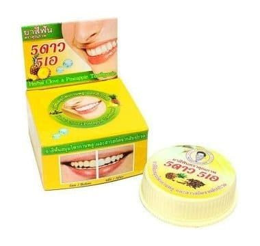 УЦЕНКА! Зубная паста Тайская Ананас 5 звезд ПОМЯТА УПАКОВКА (5 Star Cosmetic Pineapple) 25 г