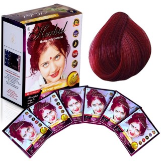 УЦЕНКА! Хна индийская Бургунди Хербул ПОМЯТА УПАКОВКА (Burgundy Henna Herbul) 6 x 10 г