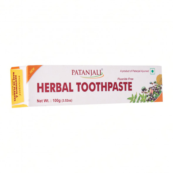 Зубная паста Травяная без фтора Патанджали (Herbal Tooth paste Fluoride Free Patanjali) 100г