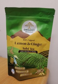 Чай Тулси лимон и имбирь (Tulsi tea Lemon and Ginger Organic Bharat) 100 г