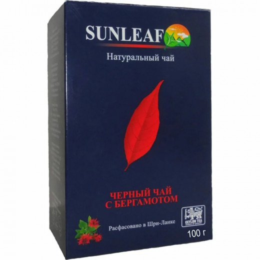 Чай цейлонский  черный с натуральным бергамотом (Ceylon Black Tea Earl Grey Sunleaf) 100 г — 