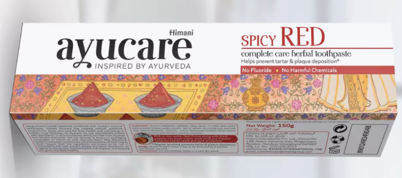 УЦЕНКА! Зубная паста Спайси Ред Эмами СРОК ДО 08.2026 (Spicy Red complete care herbal toothpaste Emami) 150 г