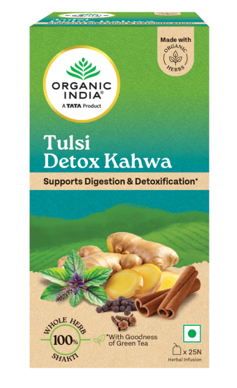 Чай Тулси Детокс Кахва Органик Индия (Tulsi Detox Kahwa Organic India) 25 пакетиков