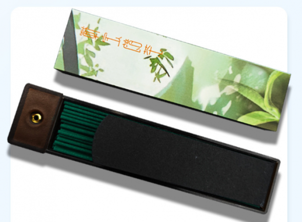 Благовония китайские в чехле для путешествий Зеленый чай 30 шт