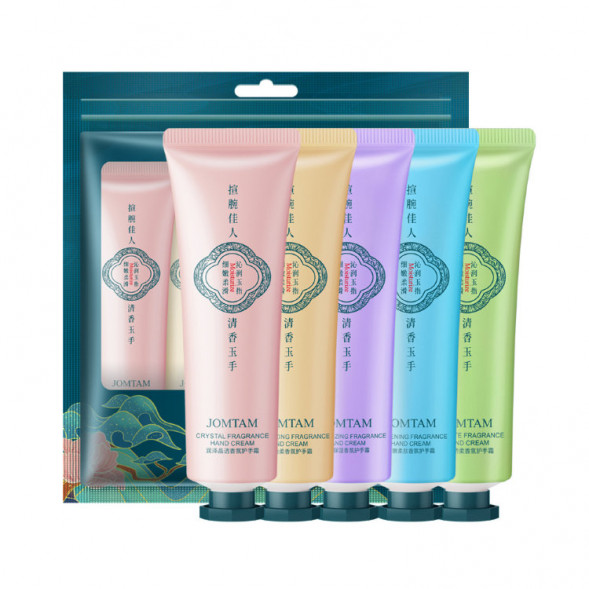 Набор кремов для рук питательных (Jomtam Gelatin Fragrance Hand Cream Set) 5 шт x 30 г