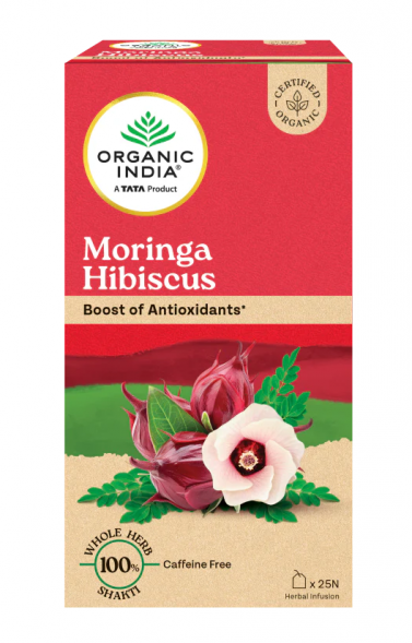 Чай Моринга и гибискус Органик Индия (Moringa Hibiscus Organic India) 25 пакетиков
