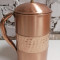 Медный кувшин ручная работа Чанда (Luxury Copper Jug BRASS NOVE HALF HAMMERED LACKER COTTED  Chanda) 1000 мл