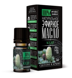 УЦЕНКА! Эфирное натуральное масло Кедр Крымские масла СРОК ДО 11.2026 (Atlas Cedar oil) 5 мл