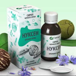 Сироп черного ореха Нуксен Крепкие нервы без сахара с пребиотиком (Фитэко) 125 мл