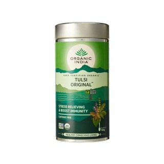 УЦЕНКА! Чай Тулси Ориджинал в банке Органик Индия ПОМЯТА БАНКА (Tulsi Original Stress Relieving & Boost Immunity Organic India) 100 г